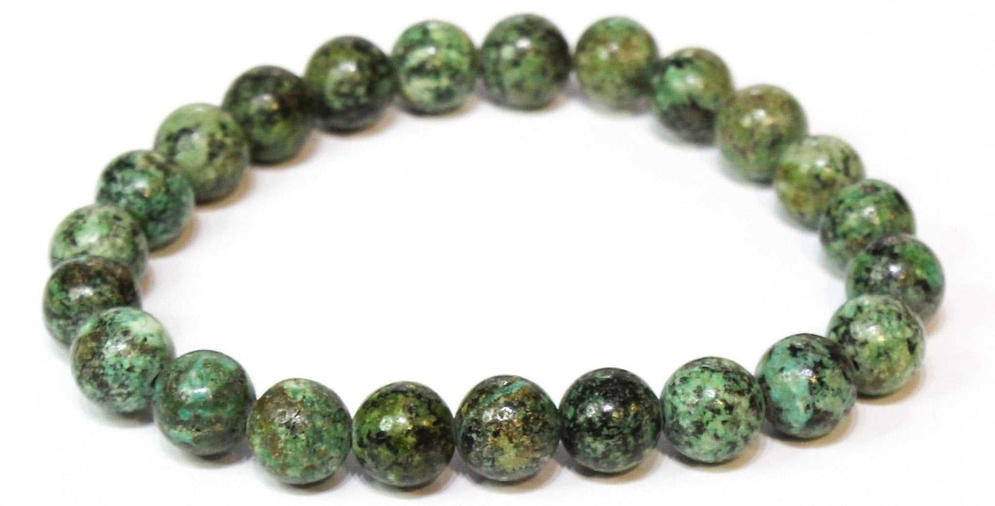 African Turquoise Round Bead Bracelet - Evolutionary Growth