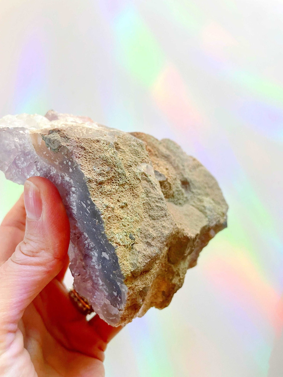 Amethyst Cluster w/ Calcite - Ethereal Essentials