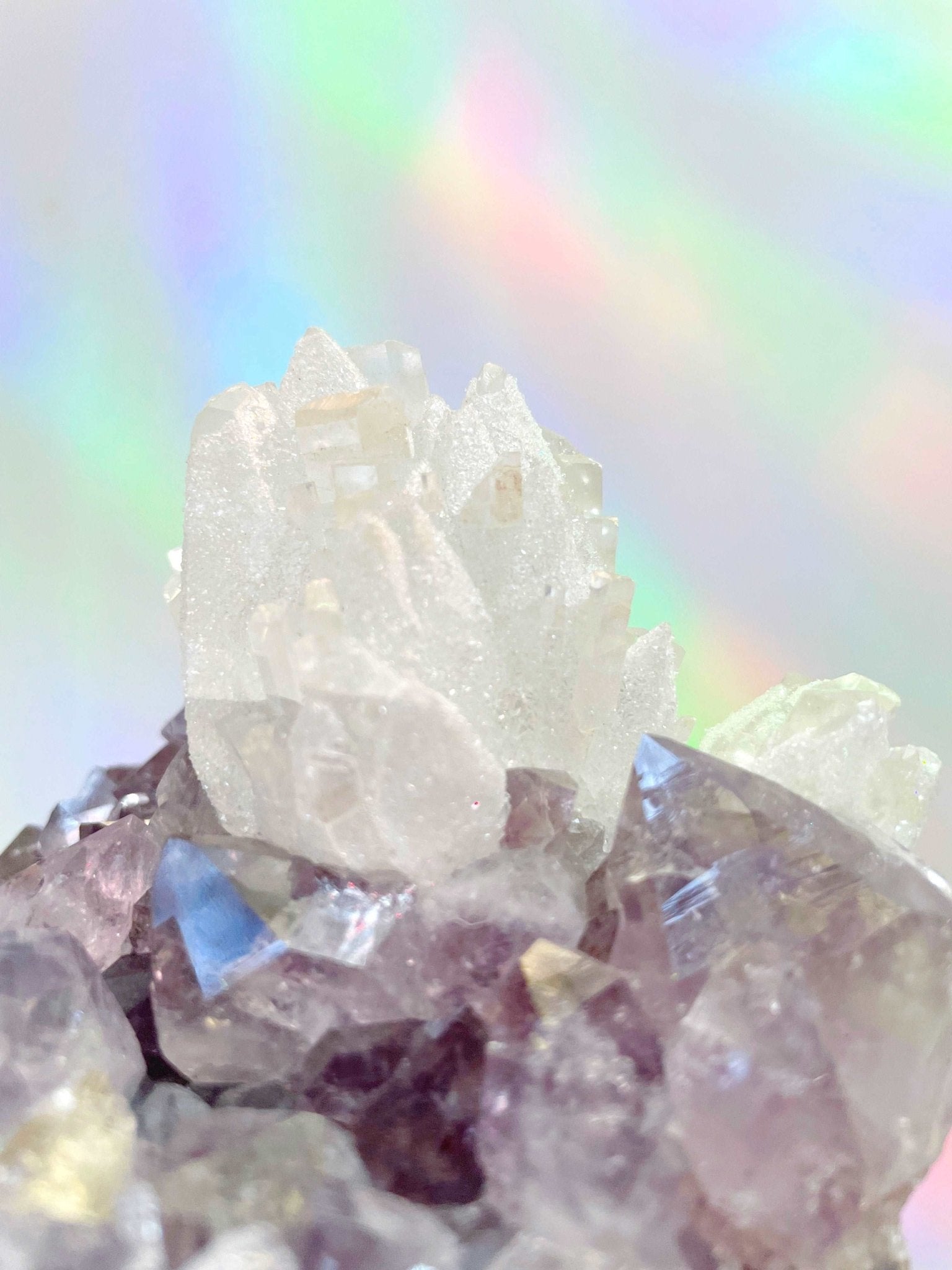 Amethyst Cluster w/ Calcite - Ethereal Essentials