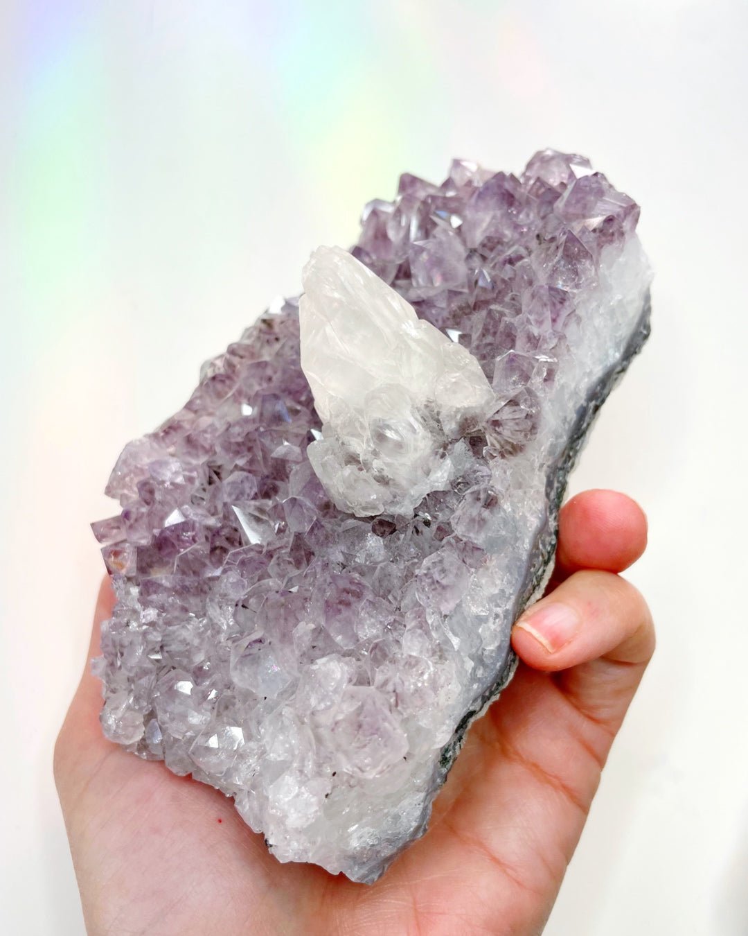 Amethyst Cluster w/ Calcite - Ethereal Essentials