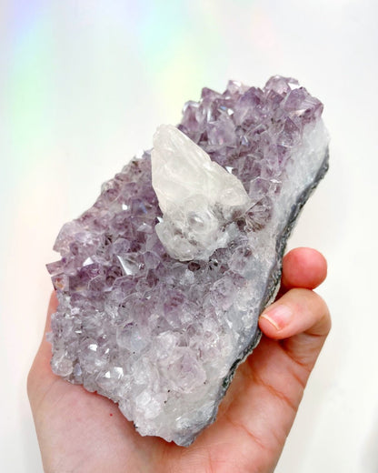 Amethyst Cluster w/ Calcite - Ethereal Essentials