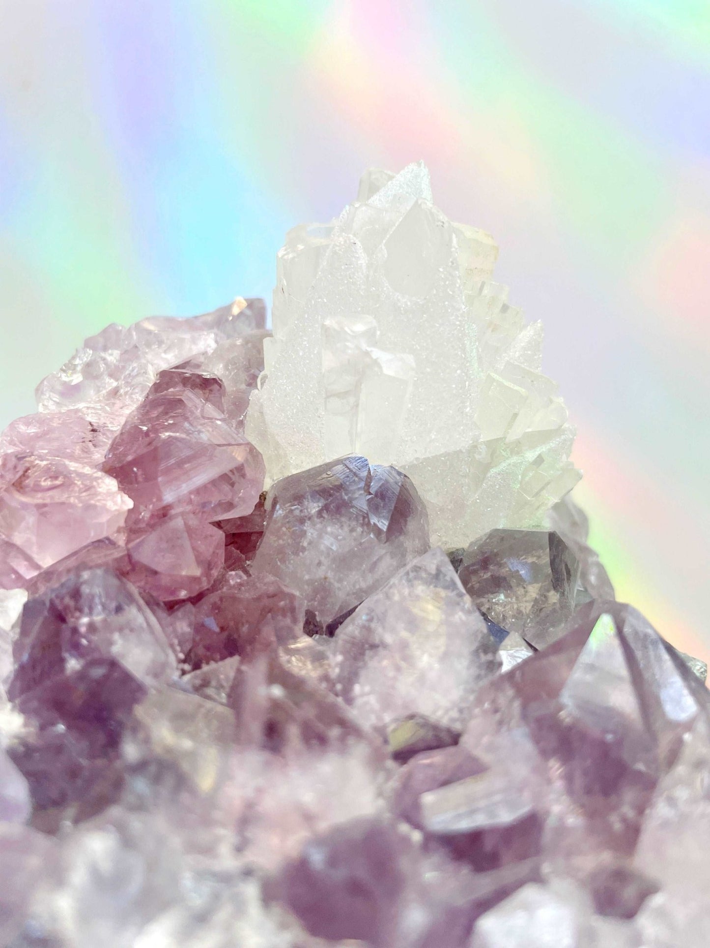 Amethyst Cluster w/ Calcite - Ethereal Essentials