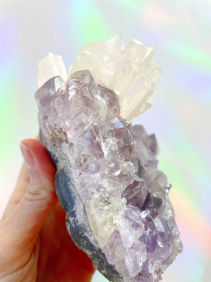 Amethyst Cluster w/ Calcite - Ethereal Essentials