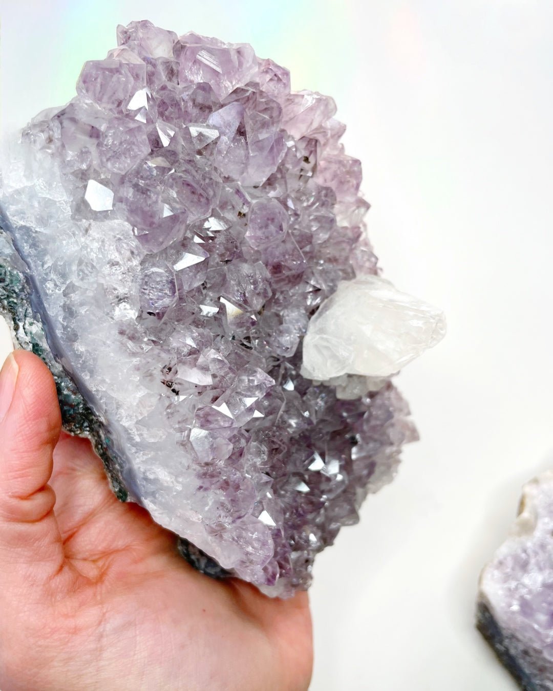 Amethyst Cluster w/ Calcite - Ethereal Essentials