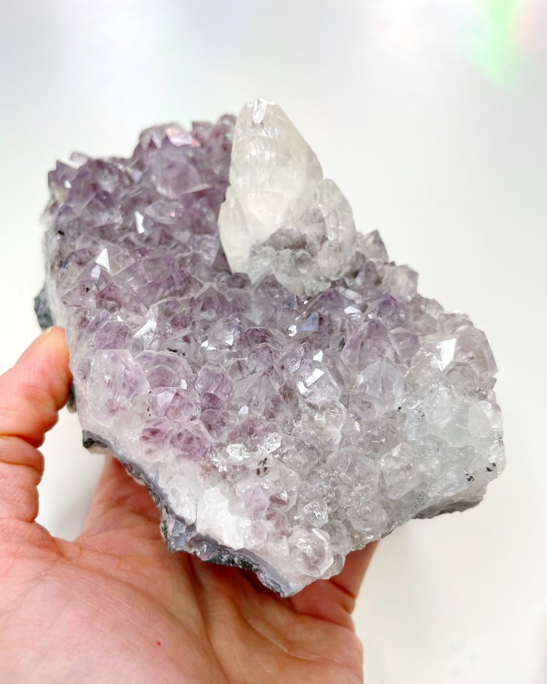 Amethyst Cluster w/ Calcite - Ethereal Essentials