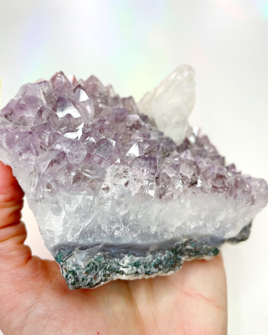 Amethyst Cluster w/ Calcite - Ethereal Essentials