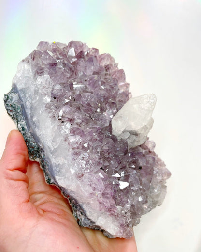 Amethyst Cluster w/ Calcite - Ethereal Essentials