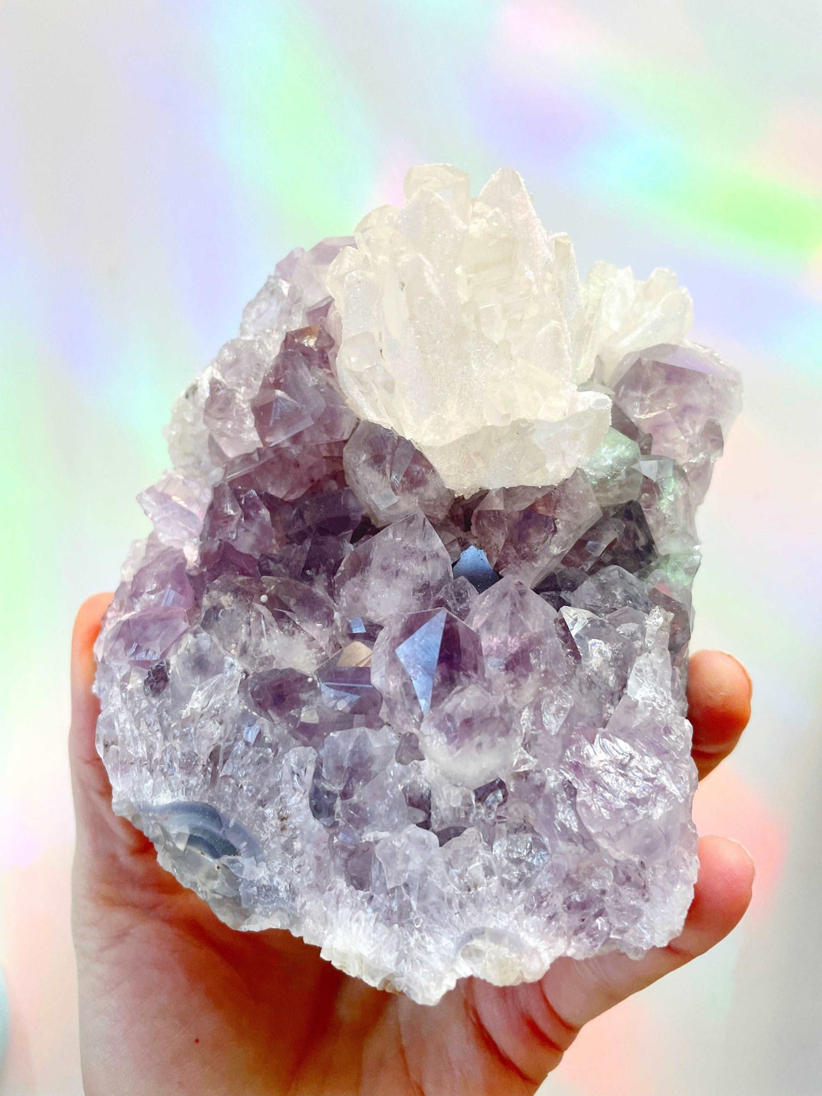 Amethyst Cluster w/ Calcite - Ethereal Essentials