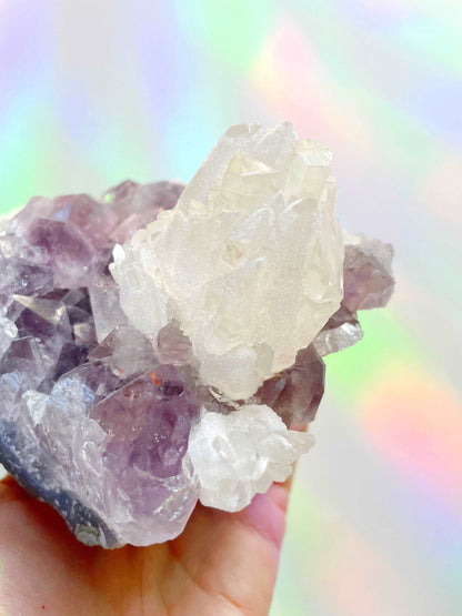Amethyst Cluster w/ Calcite - Ethereal Essentials
