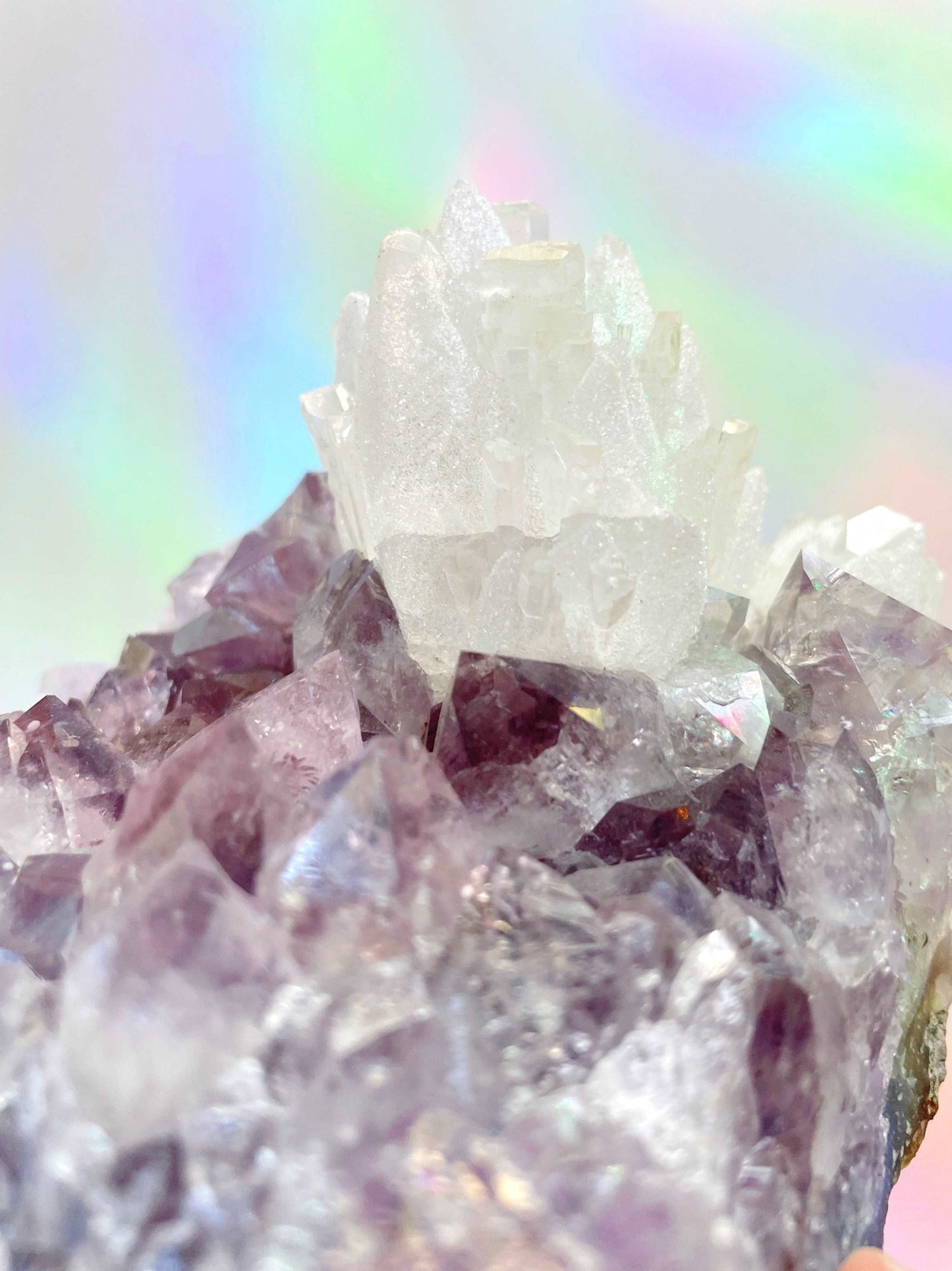 Amethyst Cluster w/ Calcite - Ethereal Essentials