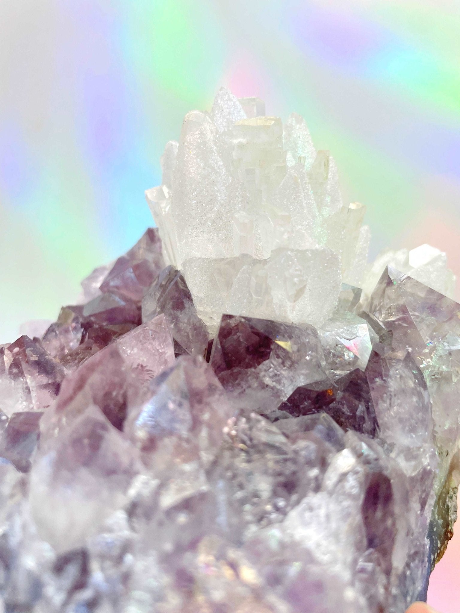 Amethyst Cluster w/ Calcite - Ethereal Essentials