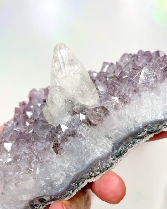 Amethyst Cluster w/ Calcite - Ethereal Essentials