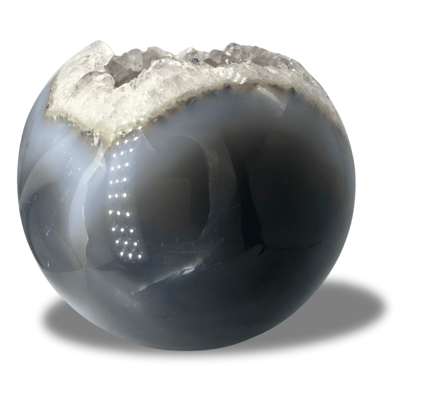 Amethyst Geode Agate Sphere - Ethereal Essentials