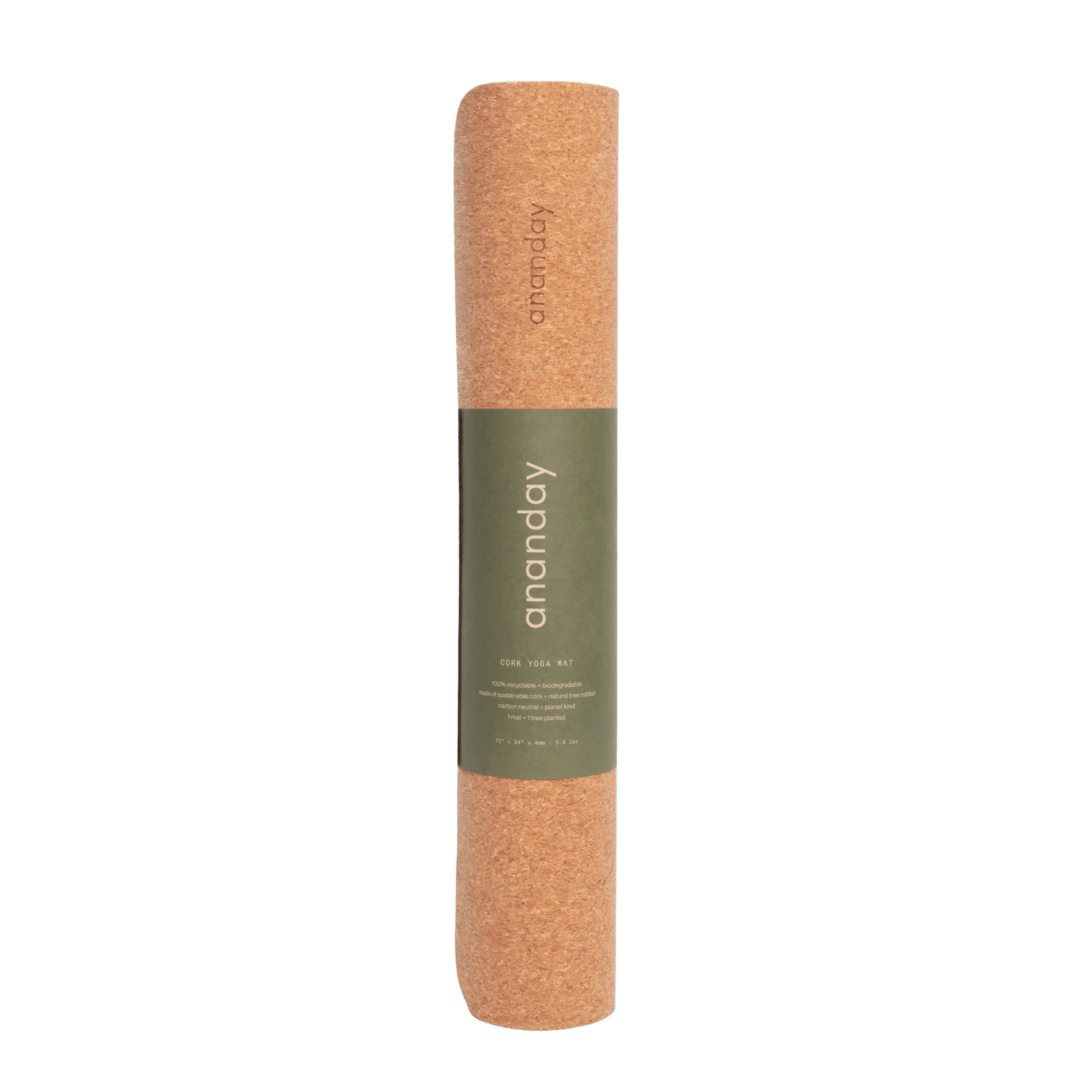 Ananday Cork Yoga Mat - Ethereal Essentials