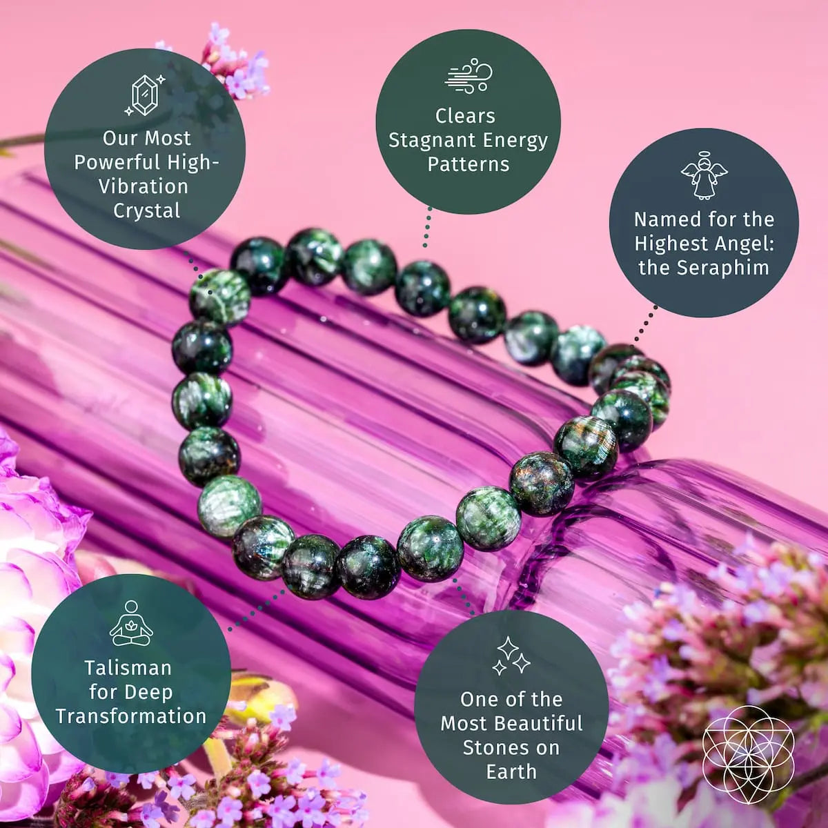 Angel Energy – Rare Seraphinite Bracelet of Transformation Conscious Items