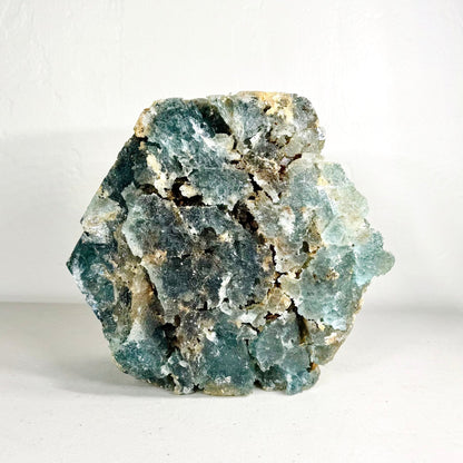 Aquamarine Specimen, 13.9 lbs XL Hexagonal Crystal with Frosty Blue Texture & Natural Inclusions - Ethereal Essentials
