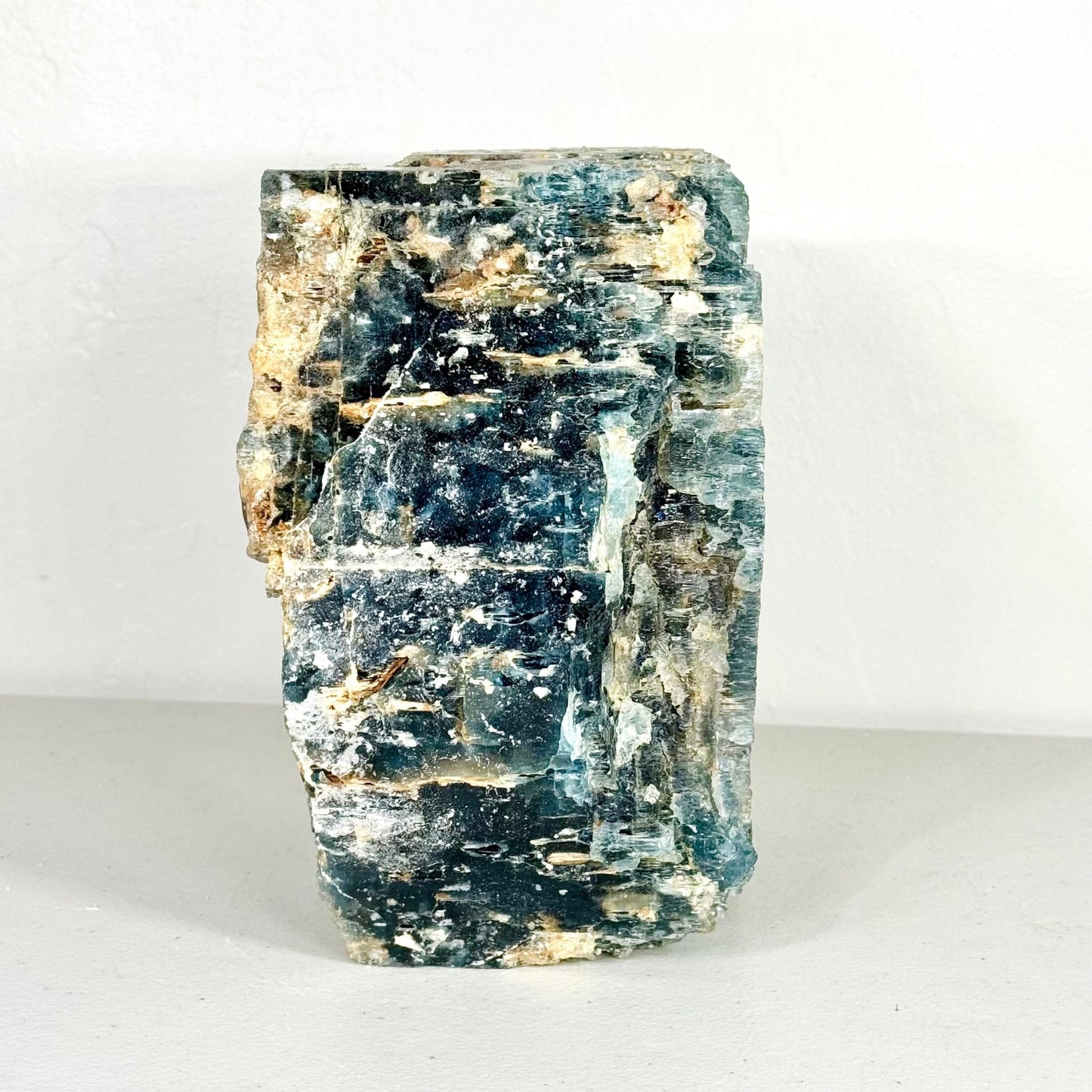 Aquamarine Specimen, 13.9 lbs XL Hexagonal Crystal with Frosty Blue Texture & Natural Inclusions - Ethereal Essentials