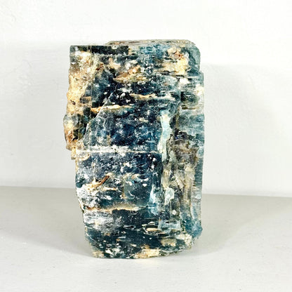 Aquamarine Specimen, 13.9 lbs XL Hexagonal Crystal with Frosty Blue Texture & Natural Inclusions - Ethereal Essentials