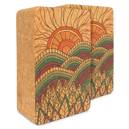Artist Cork Yoga Block Set - Ethereal Essentials
