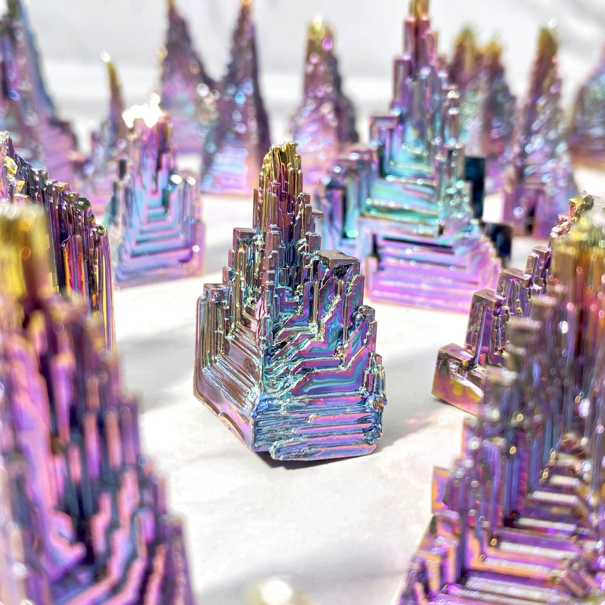 Bismuth Metal Freeform Castles Unique Shapes - Ethereal Essentials