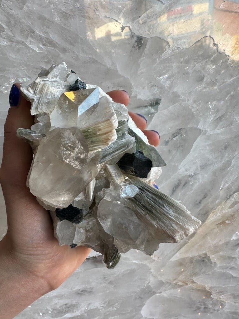 Blue Indicolite Tourmaline on Matrix from Nuristan, Afghanistan - Ethereal Essentials