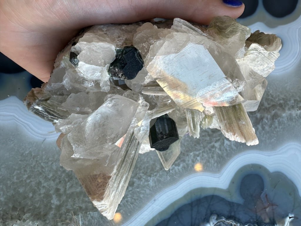 Blue Indicolite Tourmaline on Matrix from Nuristan, Afghanistan - Ethereal Essentials