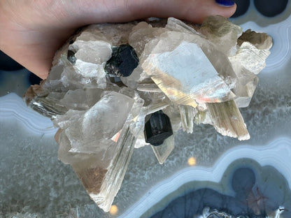 Blue Indicolite Tourmaline on Matrix from Nuristan, Afghanistan - Ethereal Essentials
