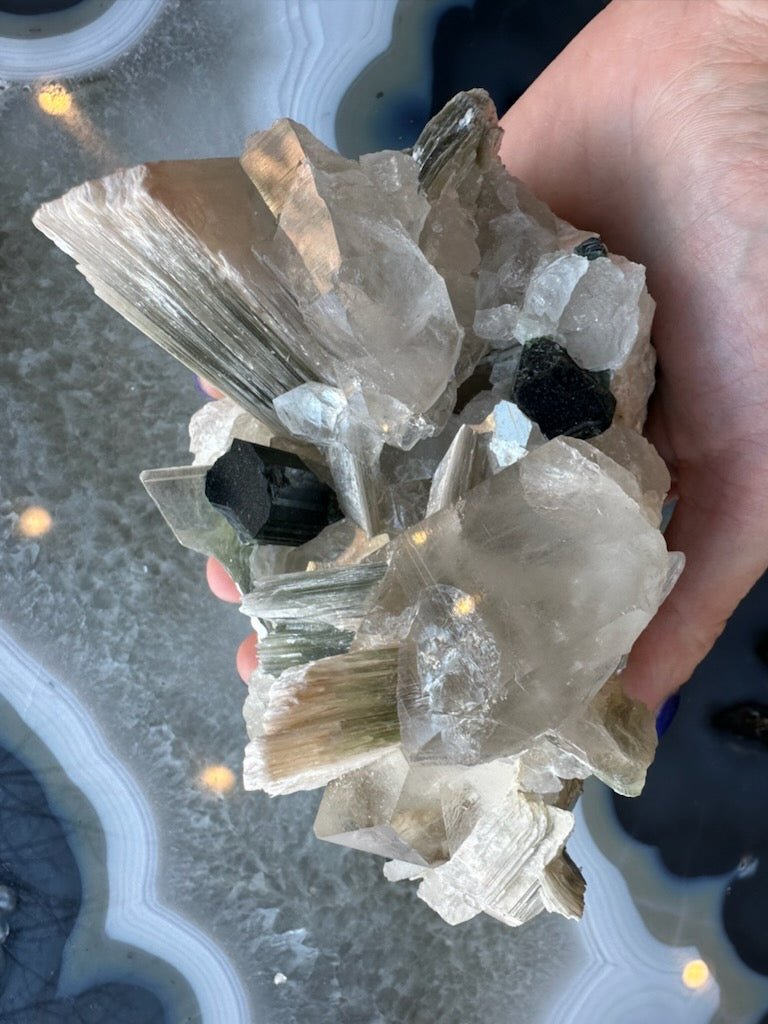 Blue Indicolite Tourmaline on Matrix from Nuristan, Afghanistan - Ethereal Essentials
