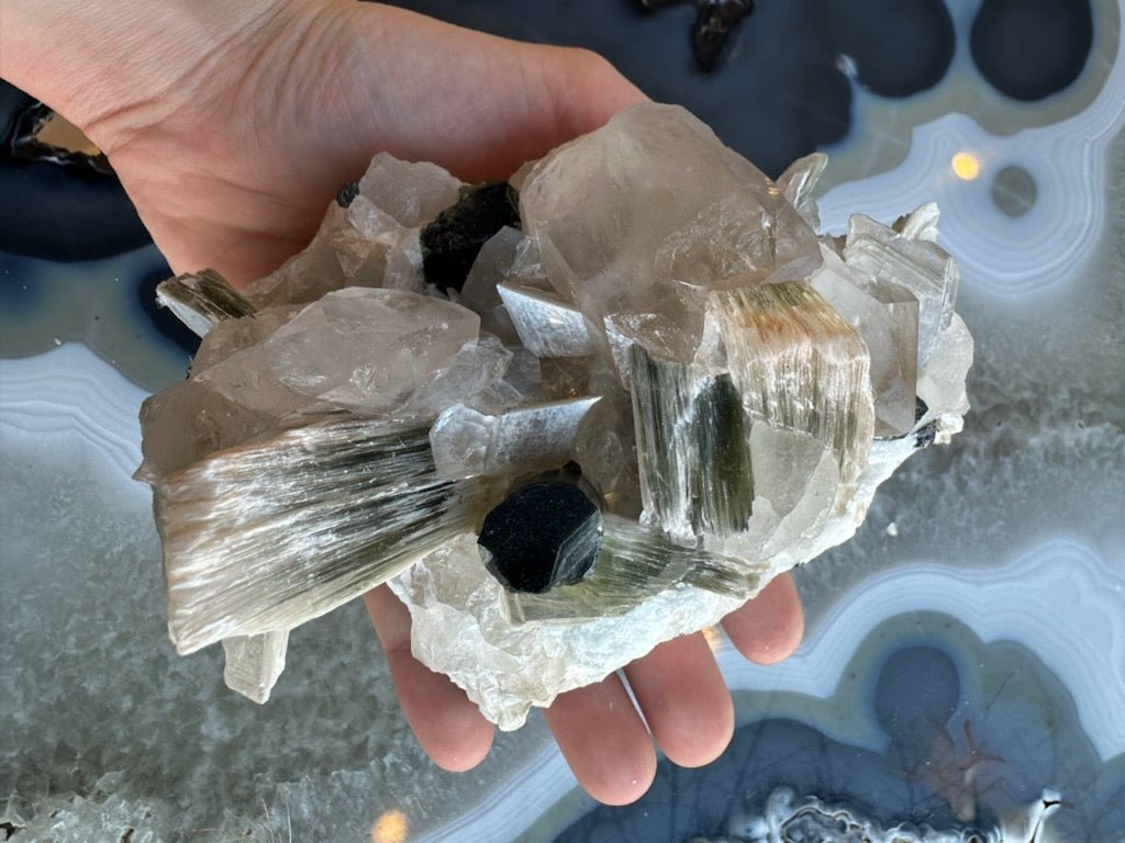 Blue Indicolite Tourmaline on Matrix from Nuristan, Afghanistan - Ethereal Essentials