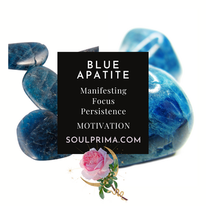 Blue Apatite 12 mm Bracelet for Motivation, Stretchy, Large Beads