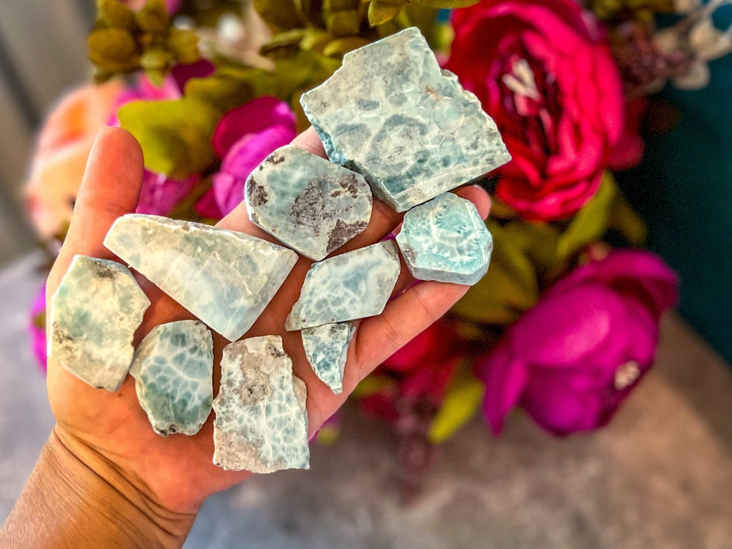 Bulk Rough Larimar Slabs - Ethereal Essentials