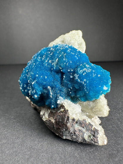 Cavansite with Stilbite on Matrix from Pune, Maharashtra, India - Ethereal Essentials