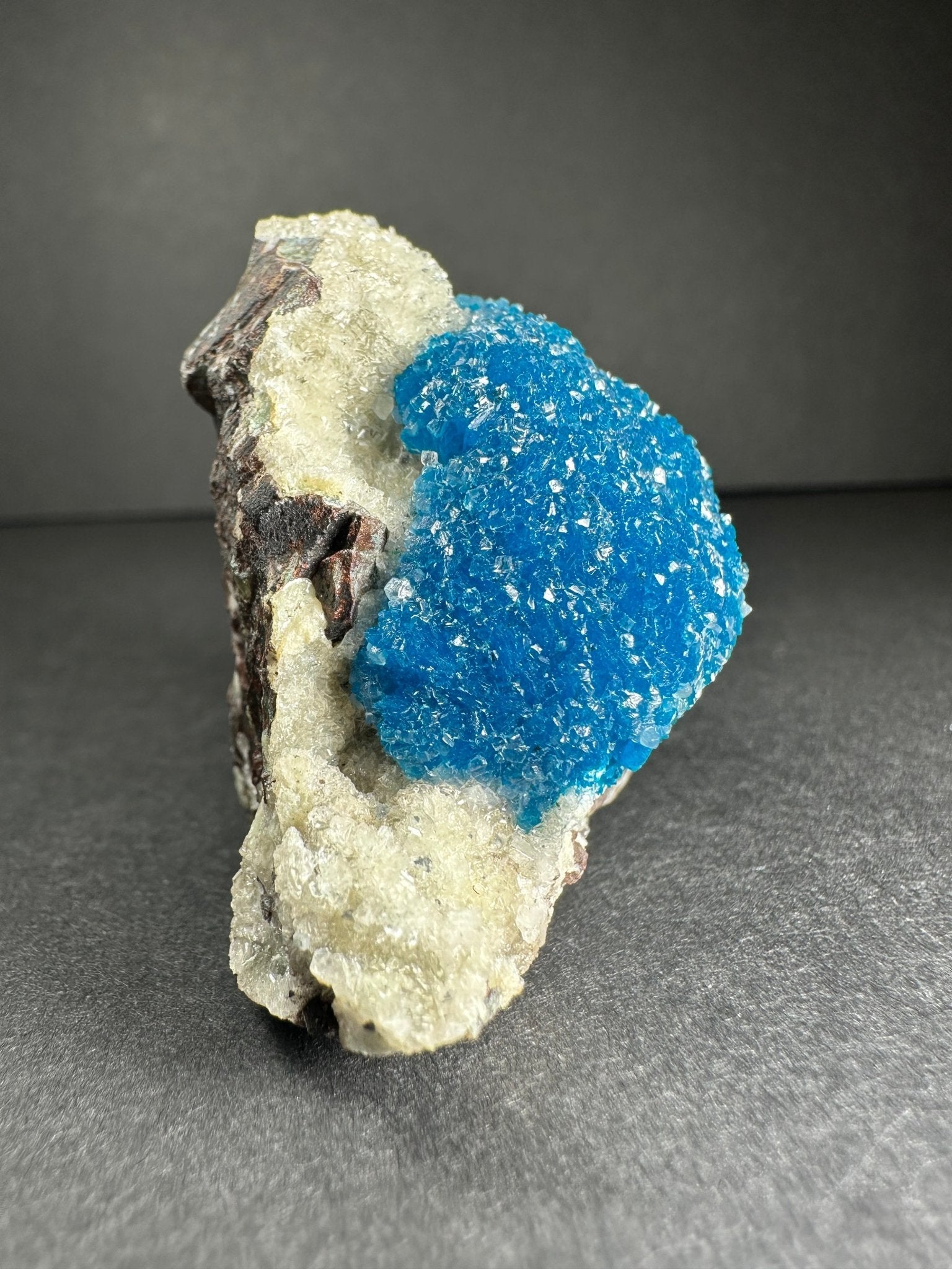 Cavansite with Stilbite on Matrix from Pune, Maharashtra, India - Ethereal Essentials