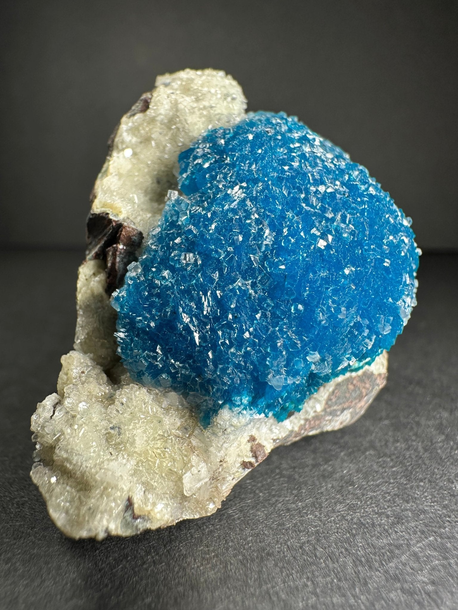 Cavansite with Stilbite on Matrix from Pune, Maharashtra, India - Ethereal Essentials