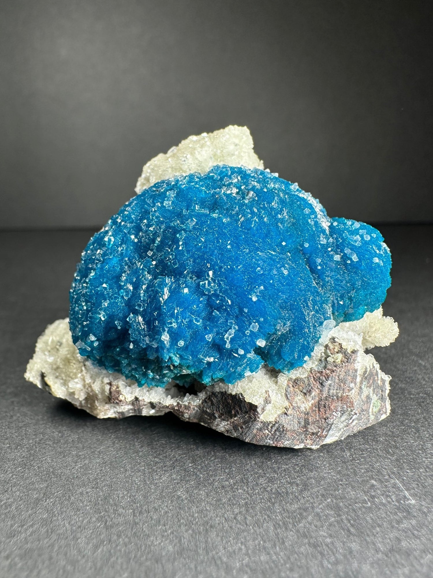 Cavansite with Stilbite on Matrix from Pune, Maharashtra, India - Ethereal Essentials