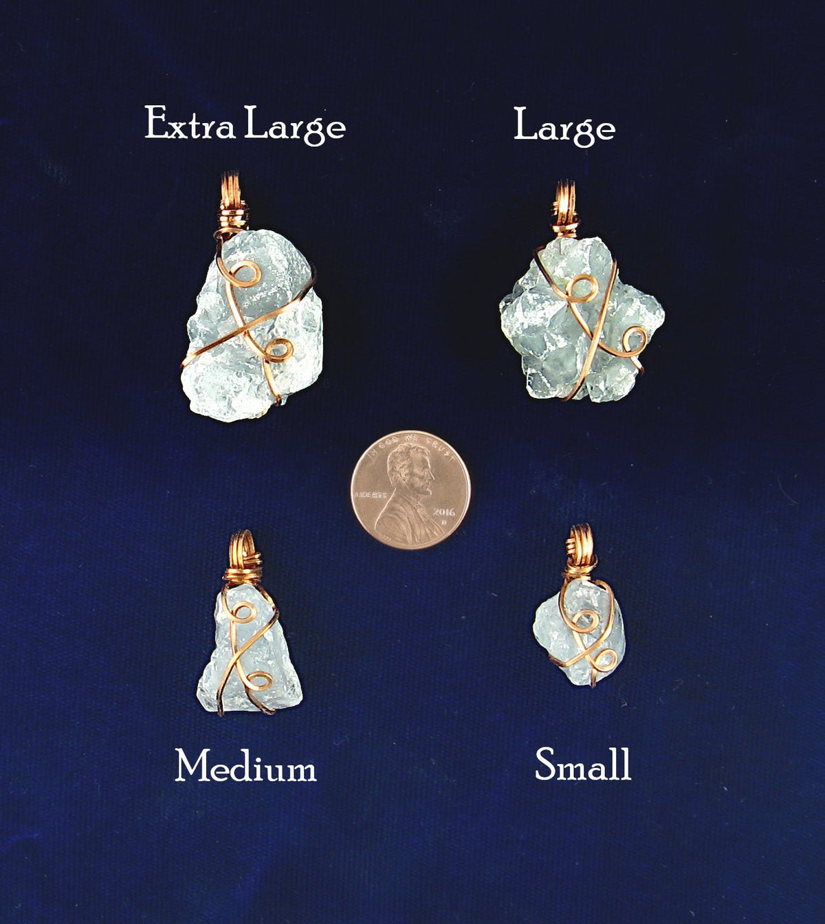 Celestite Crystal Wire-Wrapped Pendant in Copper, Sky-Blue Gemstone Necklace, Handmade - Ethereal Essentials