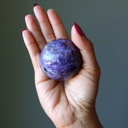 Charoite Sphere Purple Chariot Crystal Ball