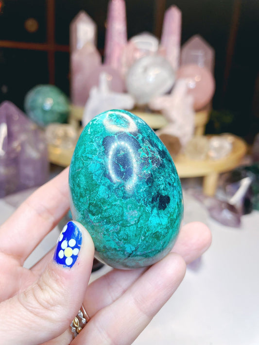 Chrysocolla Egg - Ethereal Essentials