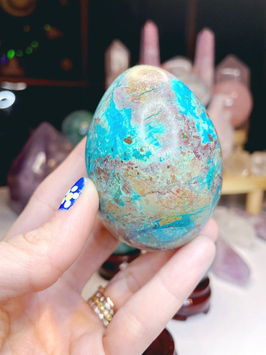 Chrysocolla Egg - Ethereal Essentials