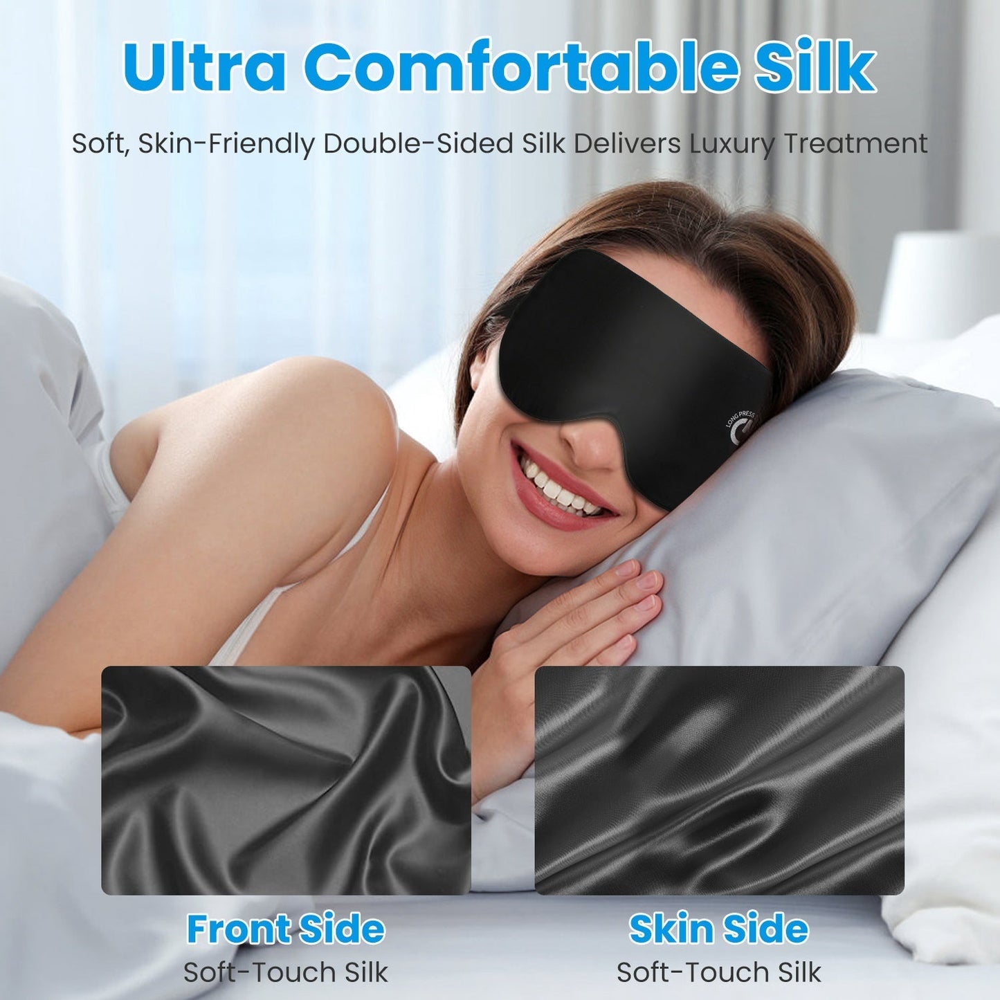 Cordless Heated Eye Mask Silk Sleep Eye - Ethereal Essentials