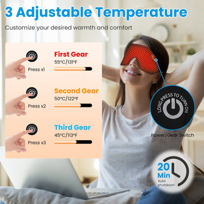 Cordless Heated Eye Mask Silk Sleep Eye - Ethereal Essentials