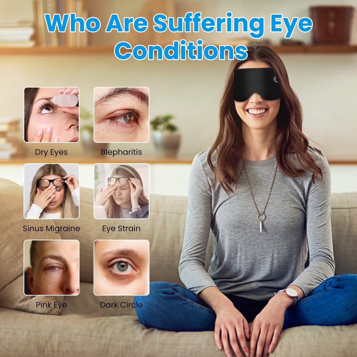 Cordless Heated Eye Mask Silk Sleep Eye - Ethereal Essentials