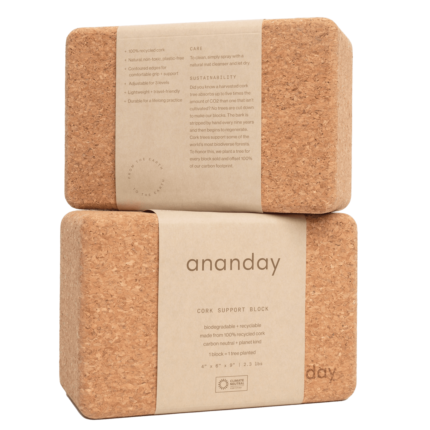 Cork Yoga Block Set - Ethereal Essentials