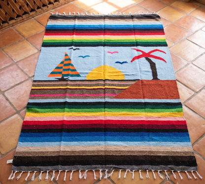 Coronado Sailboat Mexican Yoga Blanket - Ethereal Essentials