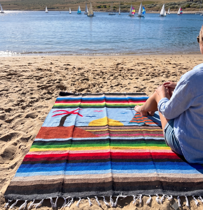 Coronado Sailboat Mexican Yoga Blanket - Ethereal Essentials
