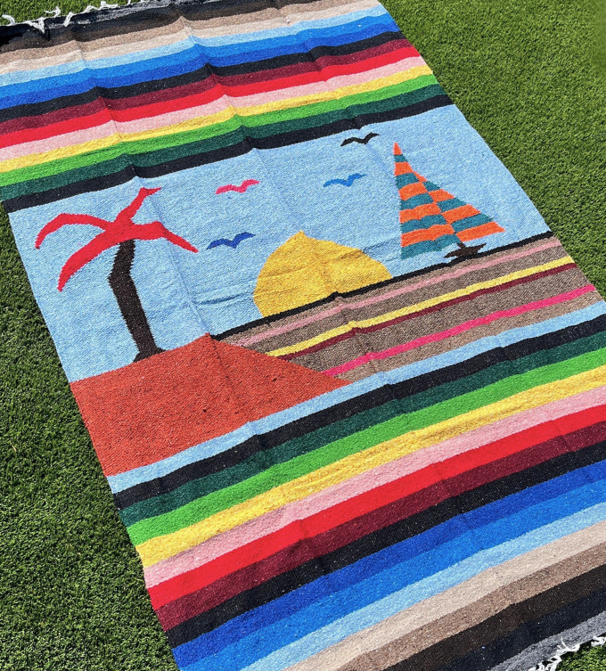 Coronado Sailboat Mexican Yoga Blanket - Ethereal Essentials
