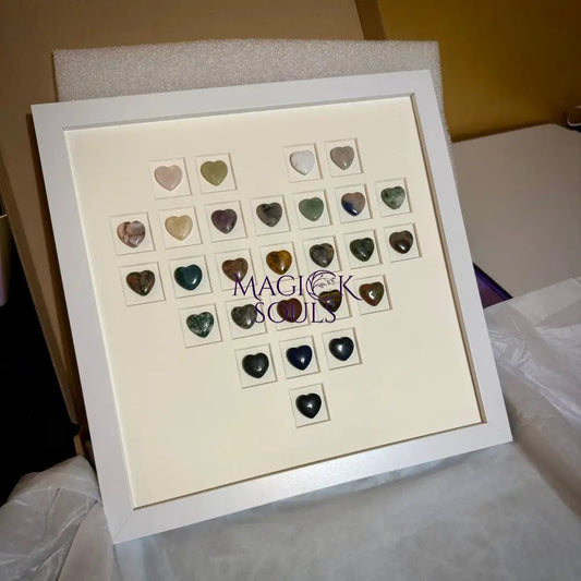 Crystal Heart Collection – Framed Gift Set (12” x 12”) - Ethereal Essentials