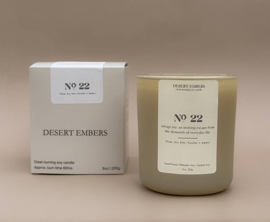 Desert Embers 9oz Soy Candle - Ethereal Essentials