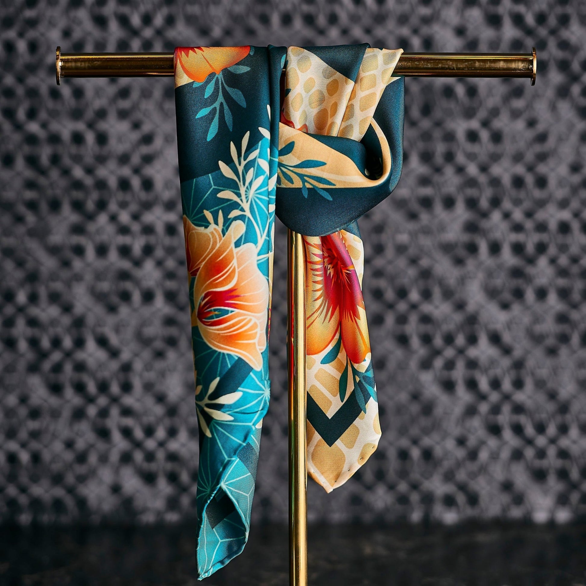 Desert Poppy Silk Scarf - Classic Size - Ethereal Essentials