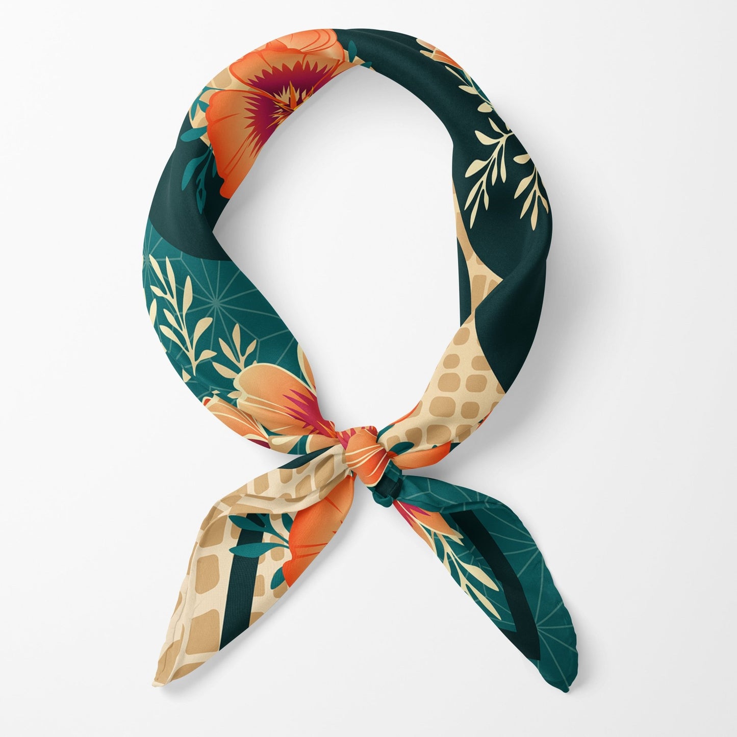 Desert Poppy Silk Scarf - Classic Size - Ethereal Essentials